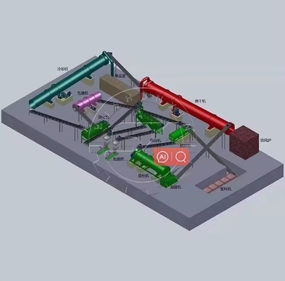 Ligne de production complète de fermentation d'engrais organiques pour pellets de presse à bille ronde