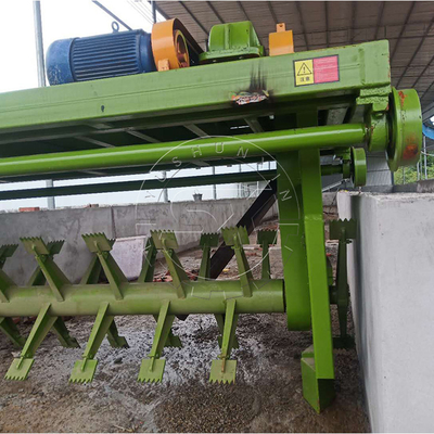 Machine de tournage de compost pour engrais à rainure verte type compost tourner pour le compostage