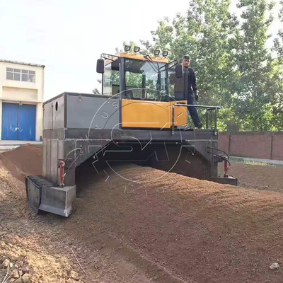 Transformer le fumier animal en engrais biologique avec le compostur de 2400 mm de largeur de travail