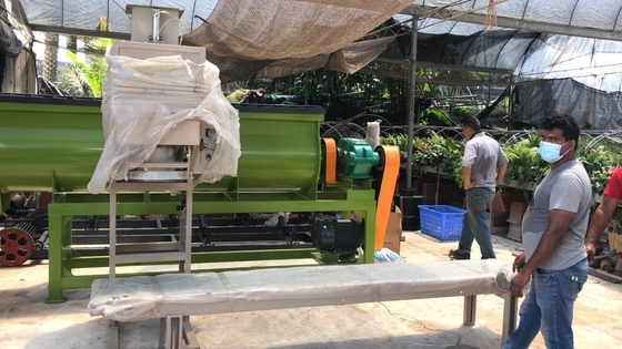 1 tonne par lot de mélangeuse d'engrais en poudre pour le processus de fabrication d'engrais