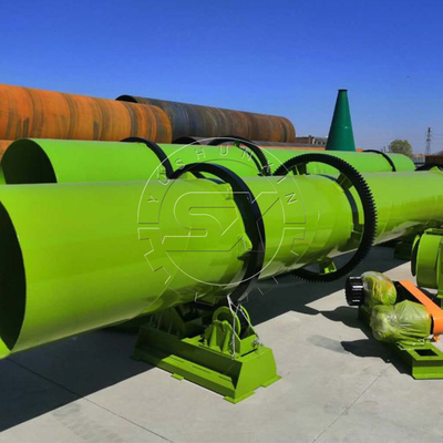Capacité d'évaporation de 200 kg/h Sécheuse à tambour rotatif pour l'Inde Séchage du matériau du client