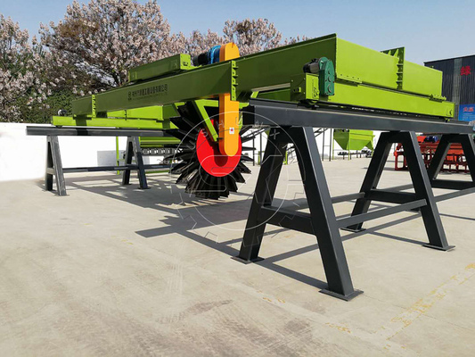 380v Tourneuse à roue voltigeuse à engrais organiques à large largeur de travail