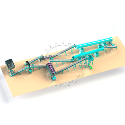 Machine de ligne de production d'engrais bio granulaires pour le compost organique