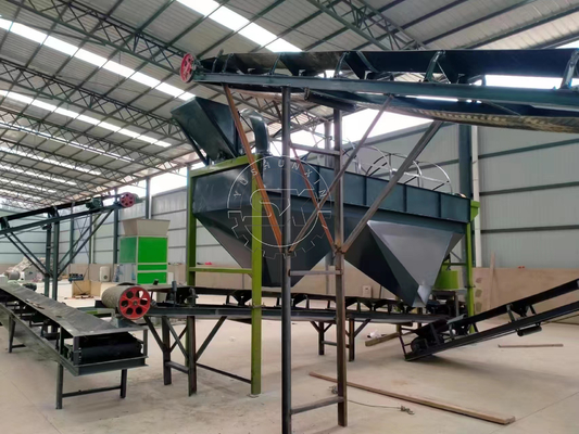 Ligne de production de compost pour déchets organiques avec granules en forme de boule