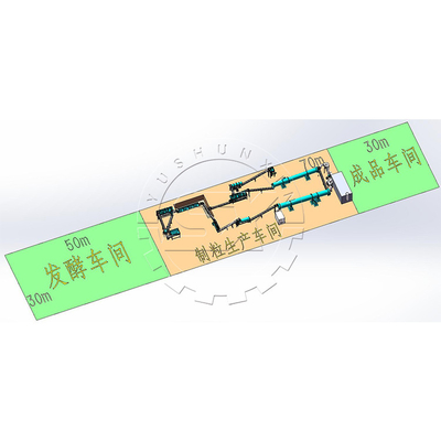 Ligne de production d'engrais de fumier de volaille en forme de boule Voltage 380V