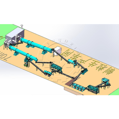 Équipement de production d'engrais organiques de 1 à 8 t/h à grande capacité pour le fumier de volaille